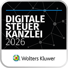 Auszeichnung Digitale Steuerkanzlei 2026 von Wolters Kluwer